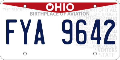 OH license plate FYA9642