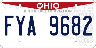 OH license plate FYA9682