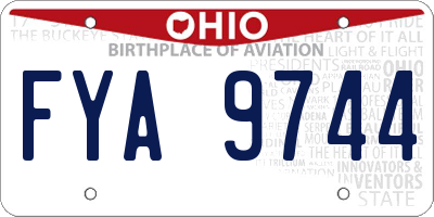 OH license plate FYA9744