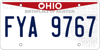 OH license plate FYA9767