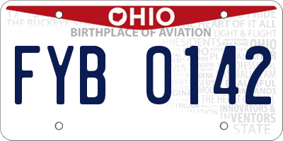 OH license plate FYB0142