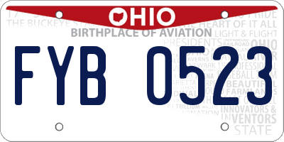 OH license plate FYB0523