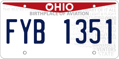 OH license plate FYB1351