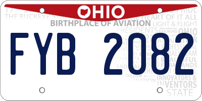 OH license plate FYB2082