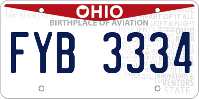 OH license plate FYB3334