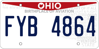 OH license plate FYB4864
