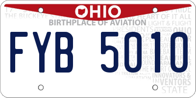 OH license plate FYB5010