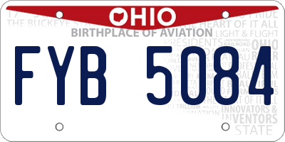OH license plate FYB5084