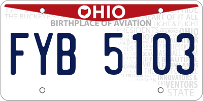 OH license plate FYB5103