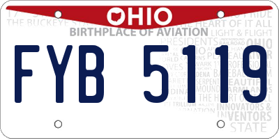 OH license plate FYB5119