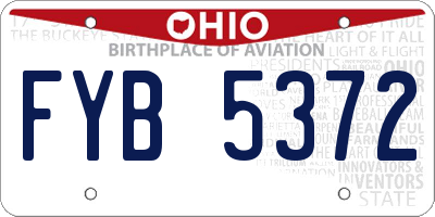 OH license plate FYB5372
