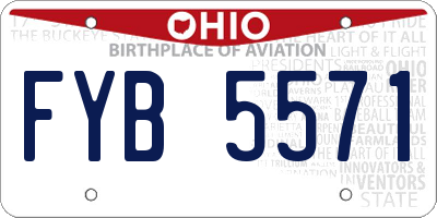 OH license plate FYB5571