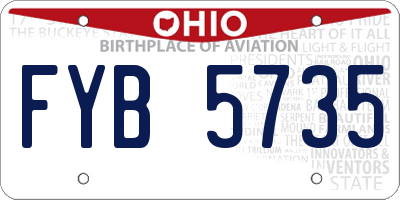 OH license plate FYB5735