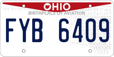 OH license plate FYB6409