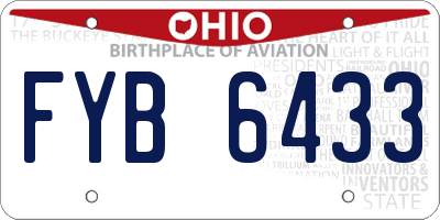 OH license plate FYB6433