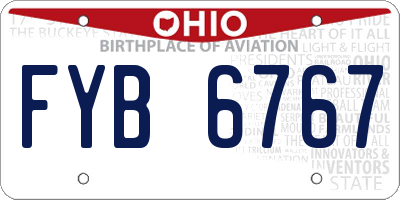 OH license plate FYB6767