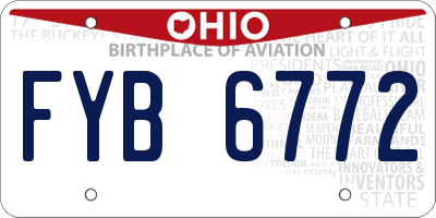 OH license plate FYB6772