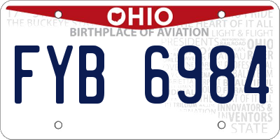 OH license plate FYB6984