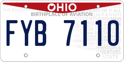 OH license plate FYB7110
