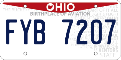 OH license plate FYB7207