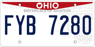 OH license plate FYB7280