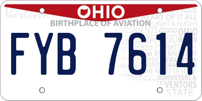 OH license plate FYB7614