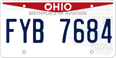 OH license plate FYB7684