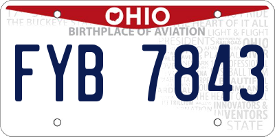 OH license plate FYB7843