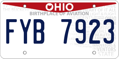 OH license plate FYB7923