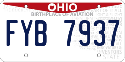 OH license plate FYB7937