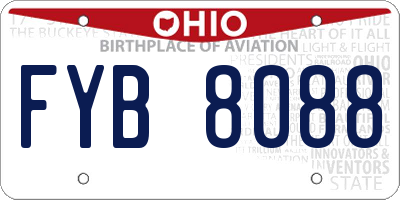 OH license plate FYB8088