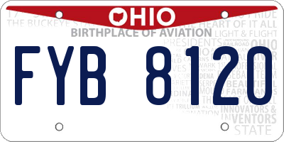OH license plate FYB8120