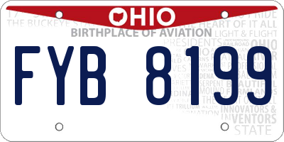 OH license plate FYB8199