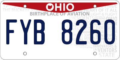 OH license plate FYB8260
