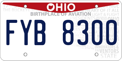 OH license plate FYB8300