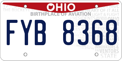 OH license plate FYB8368