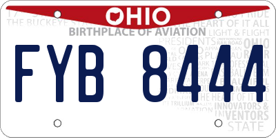 OH license plate FYB8444