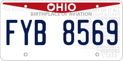 OH license plate FYB8569