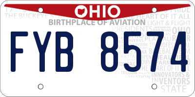 OH license plate FYB8574