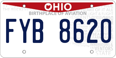 OH license plate FYB8620