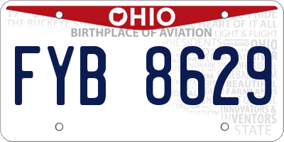 OH license plate FYB8629