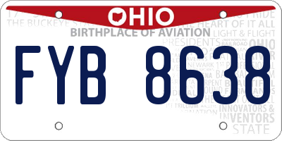 OH license plate FYB8638