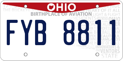 OH license plate FYB8811