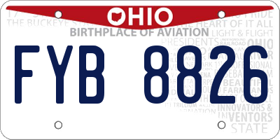 OH license plate FYB8826