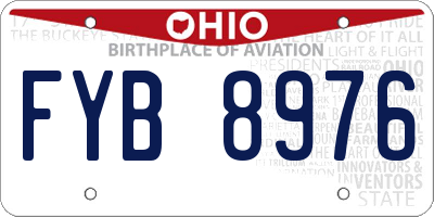 OH license plate FYB8976