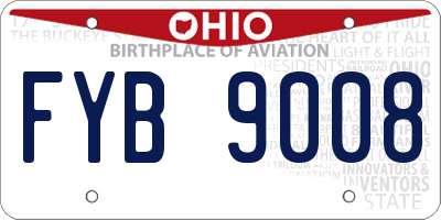 OH license plate FYB9008