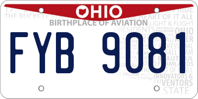 OH license plate FYB9081