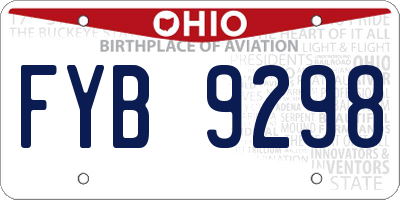 OH license plate FYB9298