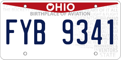 OH license plate FYB9341