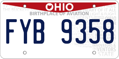 OH license plate FYB9358